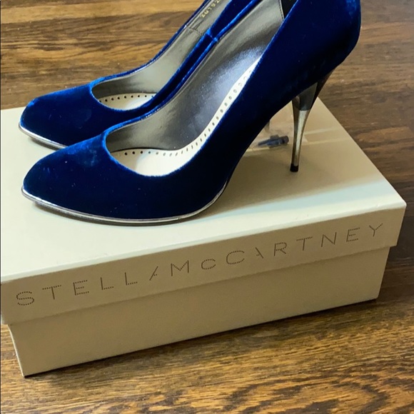 Stella McCartney Women’s Blue Velvet Shoes as 39 - Picture 6 of 8